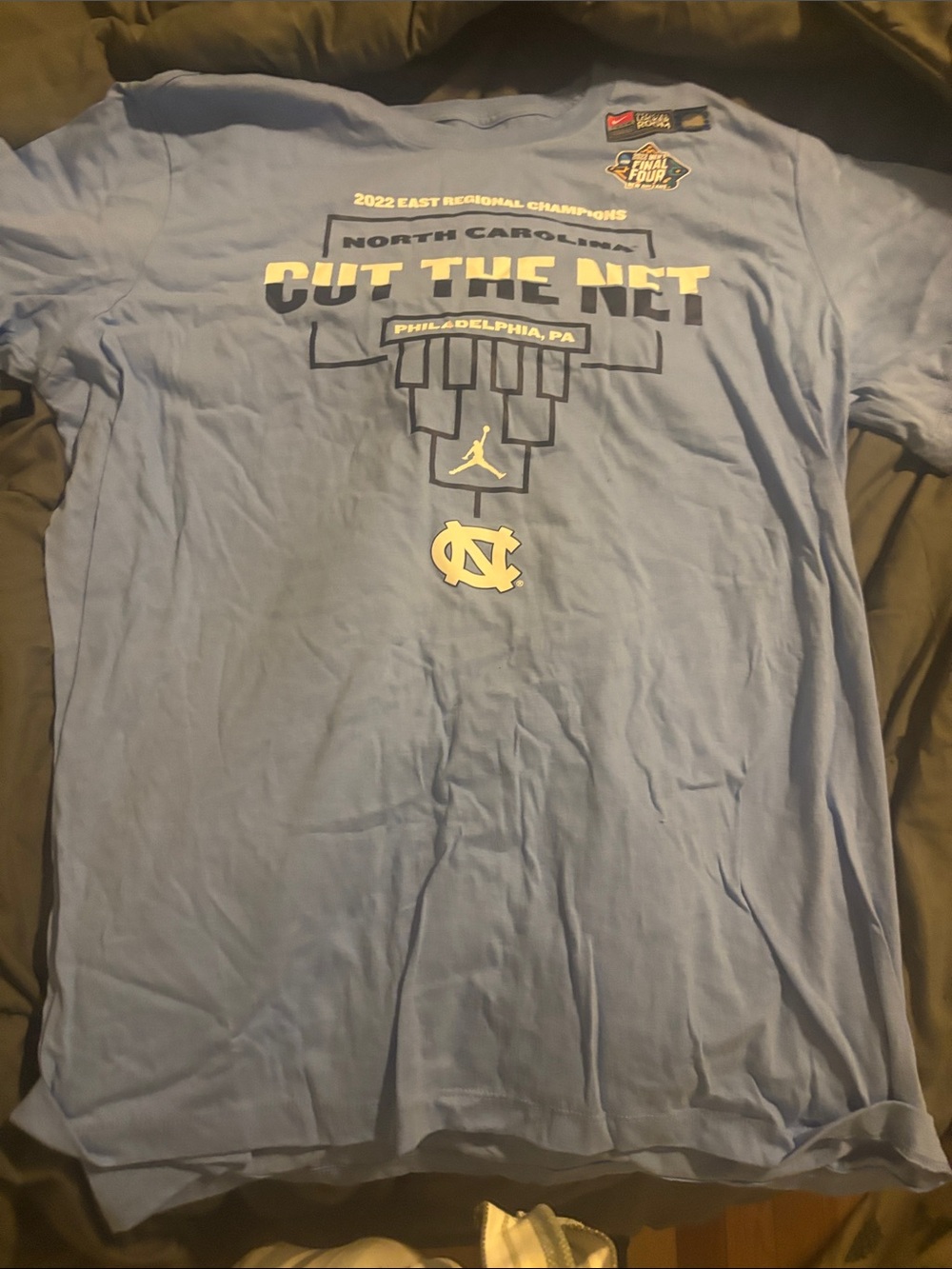 North Carolina 'Cut The Net' Light Blue Jordan T-Shirt